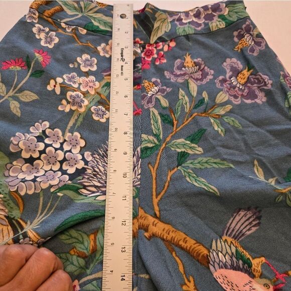 GP & J Baker X H&M Wide Leg Palazzo Pants Birds Print Multicolor Size 4 - Picture 9 of 14